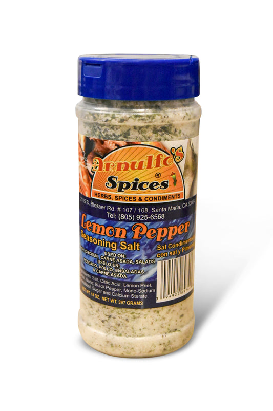 Arnulfo’s Spices - Lemon Pepper Seasoning Salt (14oz)